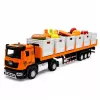 LEAN TOYS Pomarańczowa ciężarówka do przewozu żywności 1:40 Model odlewany