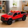 LEAN TOYS Pickup Truck 1:12 RC z otwieranymi drzwiami, światłami tylnymi i dźwiękiem – czerwony
