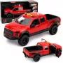 LEAN TOYS Pickup Truck 1:12 RC z otwieranymi drzwiami, światłami tylnymi i dźwiękiem – czerwony