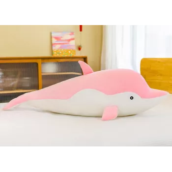 LEAN TOYS Różowy Delfin Pluszowa Maskotka 70 cm