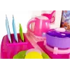 LEAN TOYS Różowa Kuchnia z Garnkami i Zakupami Dźwięk
