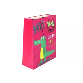 LEAN TOYS Różowa papierowa torba prezentowa 32cm x 26cm x 10cm