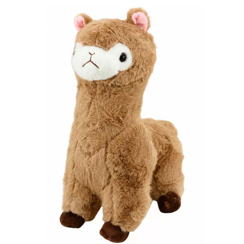LEAN TOYS Pluszowa Alpaka Przytulanka Miękkie Futro Beżowa 28 cm