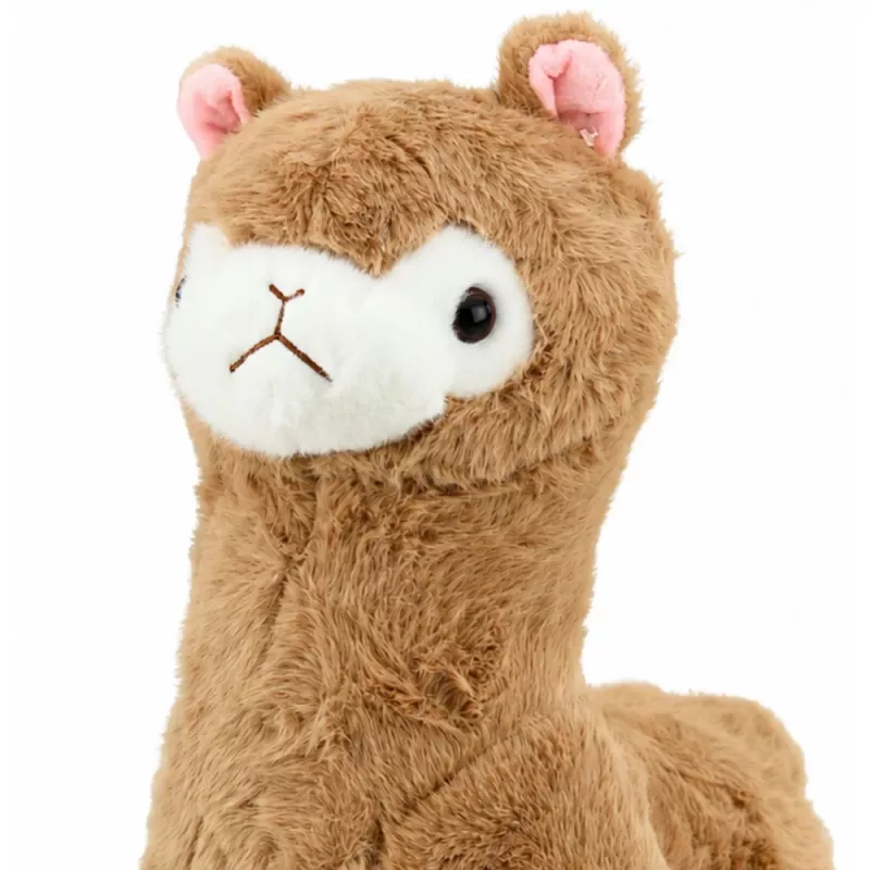 LEAN TOYS Pluszowa Alpaka Przytulanka Miękkie Futro Beżowa 28 cm
