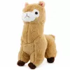 LEAN TOYS Pluszowa Alpaka Lama Miękka Zabawka - Kremowa, 28 cm, Przytulanka z Bardzo Miękkim Futrem