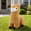 LEAN TOYS Pluszowa Alpaka Lama Miękka Zabawka - Kremowa, 28 cm, Przytulanka z Bardzo Miękkim Futrem