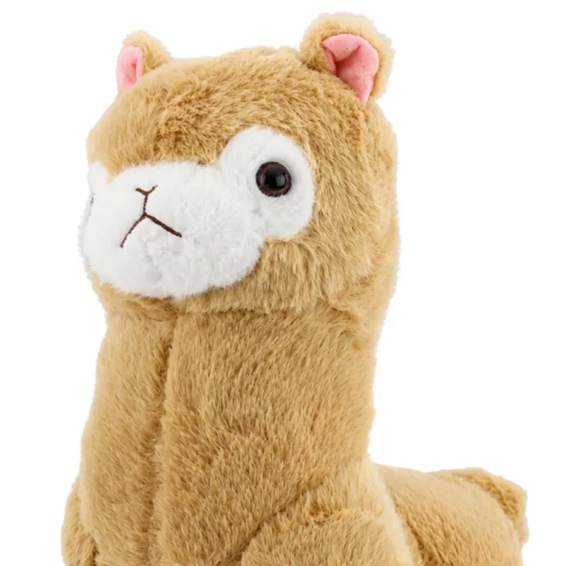 LEAN TOYS Pluszowa Alpaka Lama Miękka Zabawka - Kremowa, 28 cm, Przytulanka z Bardzo Miękkim Futrem