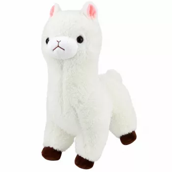 LEAN TOYS Pluszowa Alpaka Miękka Biała 28 cm