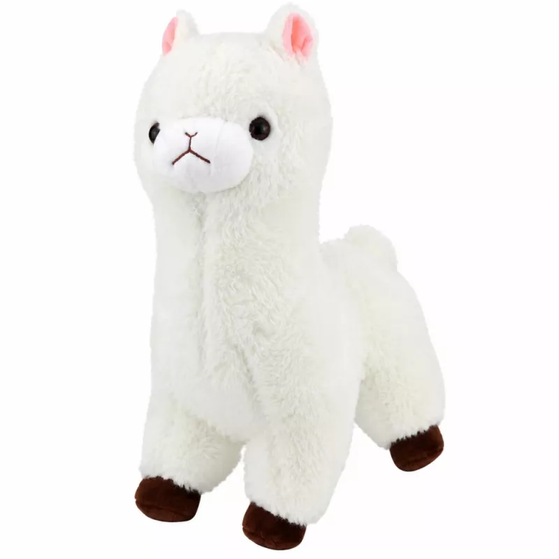 LEAN TOYS Pluszowa Alpaka Miękka Biała 28 cm