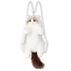 LEAN TOYS Plecak Pluszowy Kot Mascot Regulowane Paski Silikonowe Łapy Biały 50cm