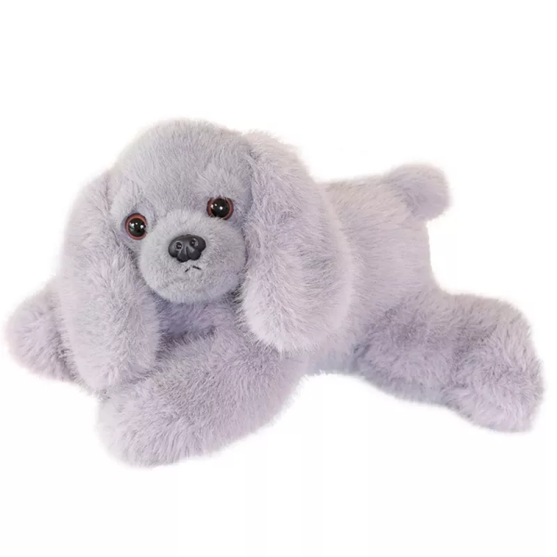 LEAN TOYS Pluszowy Cocker Spaniel z Obciążonymi Łapami, Szary, 30 cm