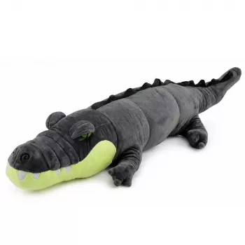 LEAN TOYS Pluszowy Krokodyl Mascot Przytulanka - Realistyczny Szary, 90 cm
