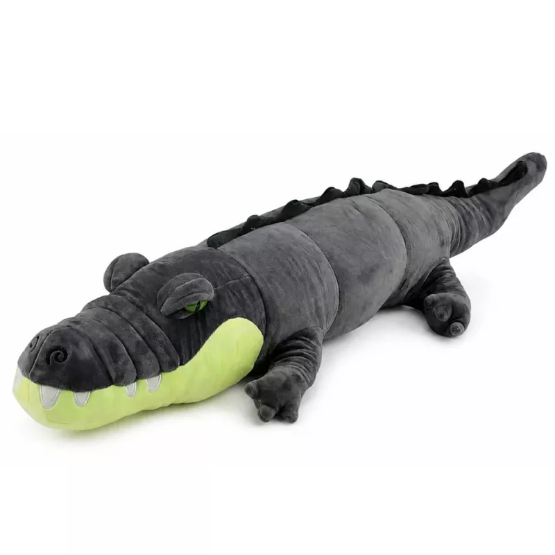 LEAN TOYS Pluszowy Krokodyl Mascot Przytulanka - Realistyczny Szary, 90 cm