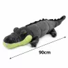 LEAN TOYS Pluszowy Krokodyl Mascot Przytulanka - Realistyczny Szary, 90 cm