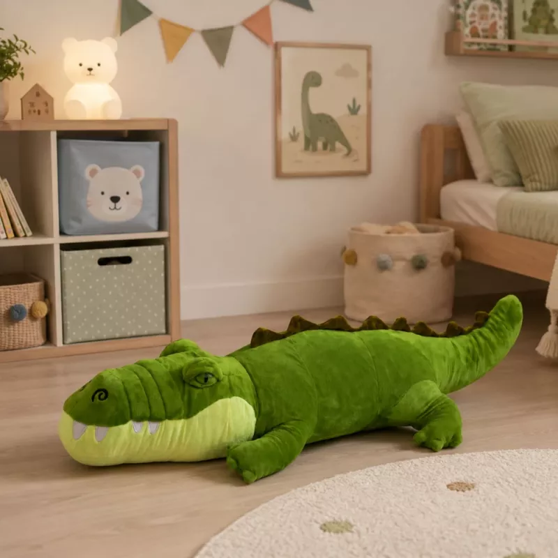 LEAN TOYS Pluszowy Krokodyl Mascot Przytulanka Realistyczny Zielony 70cm
