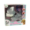 LEAN TOYS Pluszowy Pies Interaktywny Edukacyjna Smycz Piosenki Spacery