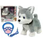 LEAN TOYS Pluszowy Pies Interaktywny Edukacyjna Smycz Piosenki Spacery