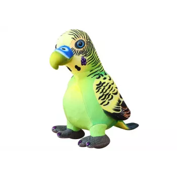 LEAN TOYS Pluszowa maskotka zielona papuga 20 cm
