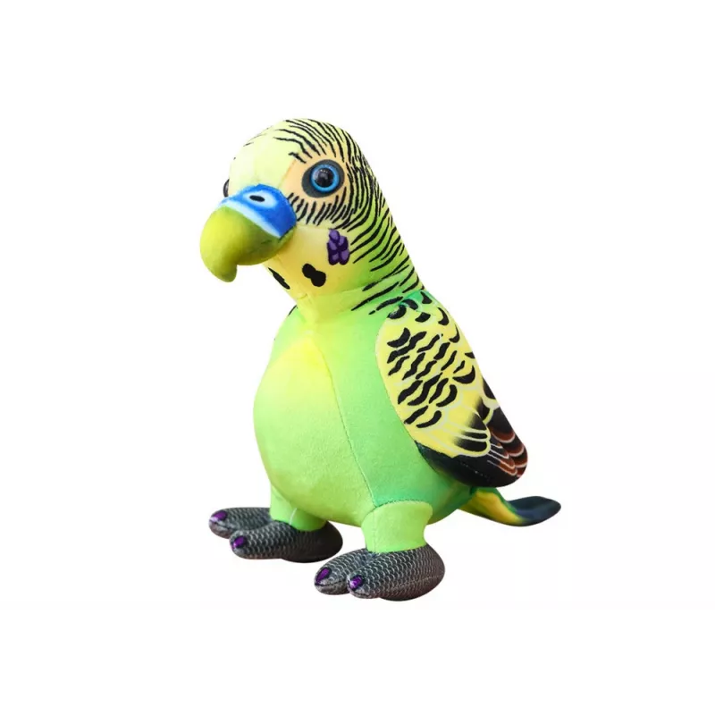 LEAN TOYS Pluszowa maskotka zielona papuga 20 cm