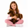 LEAN TOYS Pluszowy Koń Przytulanka Ciemny Brąz 40cm x 37cm