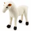 LEAN TOYS Pluszowy Koń Pluszowa Zabawka Maskotka Przytulanka Biały 40cm x 37cm