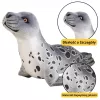 LEAN TOYS Pluszowa Maskotka Przytulanka Foka Szara 37cm