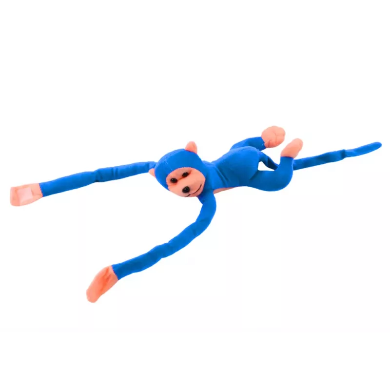 LEAN TOYS Plush Monkey Mascot with Sound, Blue 80 cm