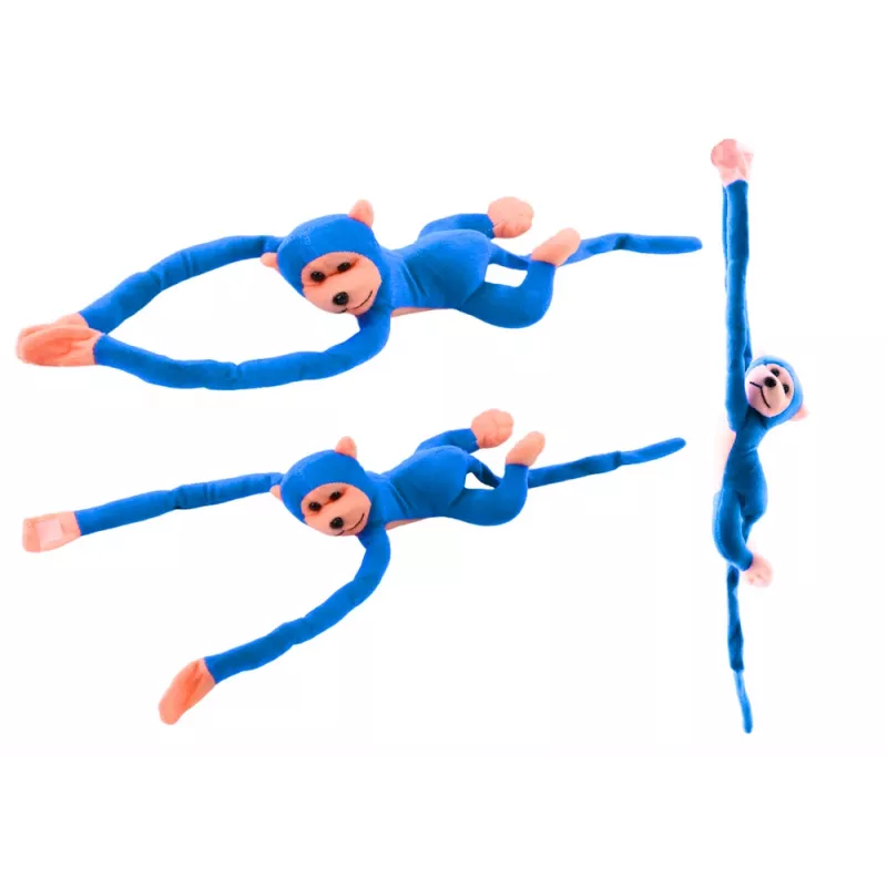LEAN TOYS Plush Monkey Mascot with Sound, Blue 80 cm