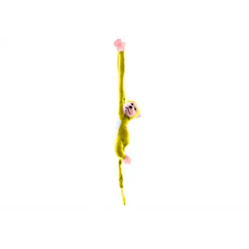 LEAN TOYS Pluszowa Małpka Mascot z Dźwiękiem, Żółta 80 cm