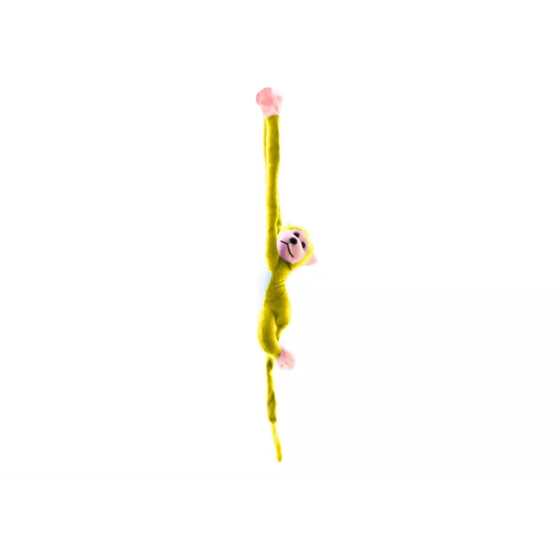 LEAN TOYS Pluszowa Małpka Mascot z Dźwiękiem, Żółta 80 cm