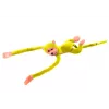 LEAN TOYS Pluszowa Małpka Mascot z Dźwiękiem, Żółta 80 cm