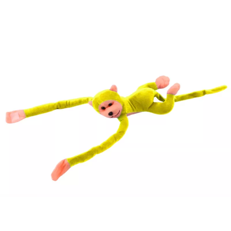 LEAN TOYS Pluszowa Małpka Mascot z Dźwiękiem, Żółta 80 cm