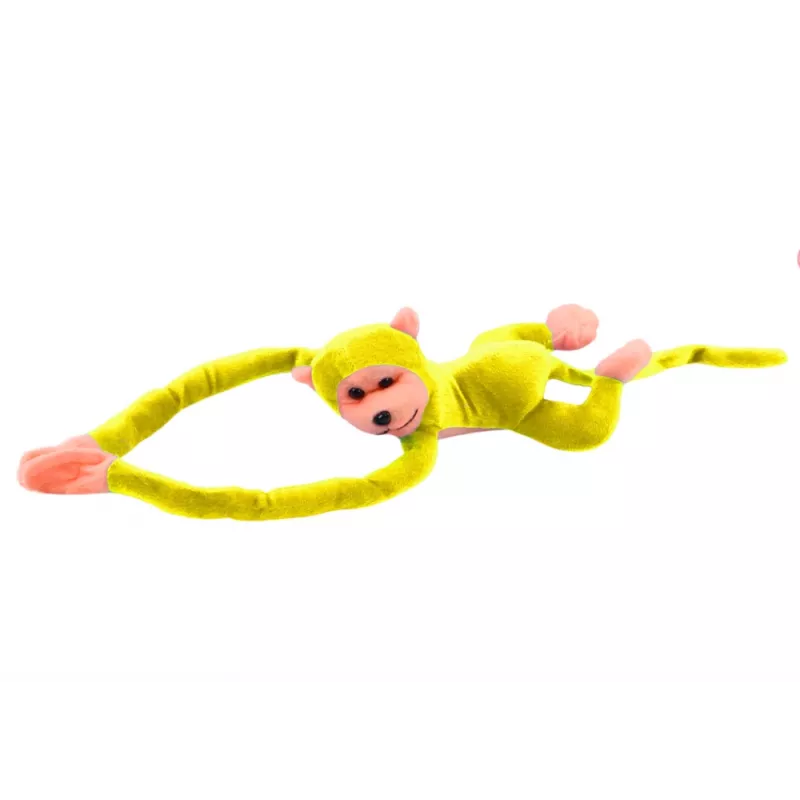 LEAN TOYS Pluszowa Małpka Mascot z Dźwiękiem, Żółta 80 cm