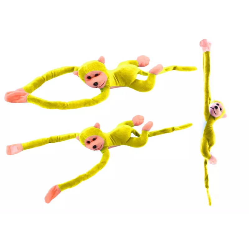 LEAN TOYS Pluszowa Małpka Mascot z Dźwiękiem, Żółta 80 cm