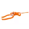 LEAN TOYS Pluszowa Małpka z Mascotką Dziecięcą, Pomarańczowa z Dźwiękiem 70 cm