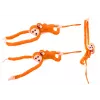 LEAN TOYS Pluszowa Małpka z Mascotką Dziecięcą, Pomarańczowa z Dźwiękiem 70 cm