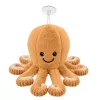 LEAN TOYS Pluszowa Ośmiornica Przytulanka z Przyssawką Beżowa 16 cm