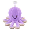 LEAN TOYS Pluszowa Ośmiornica z Przyssawką, Fioletowa, 16 cm