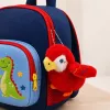 LEAN TOYS Pluszowa papuga breloczek czerwony 9 cm