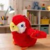 LEAN TOYS Pluszowa papuga breloczek czerwony 9 cm