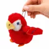 LEAN TOYS Pluszowa papuga breloczek czerwony 9 cm