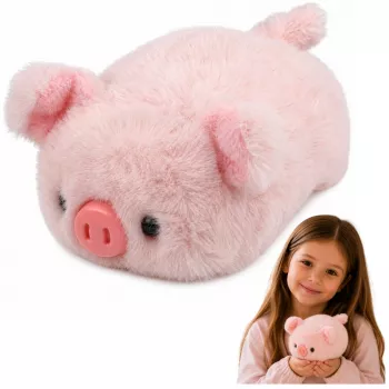 LEAN TOYS Pluszowa Świnka Maskotka Miękka Przytulanka Różowa 16 cm
