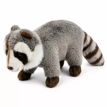 LEAN TOYS Pluszowy Szop Mascot – Realistyczny Mięciutki Przytulanka, Szary 45 cm