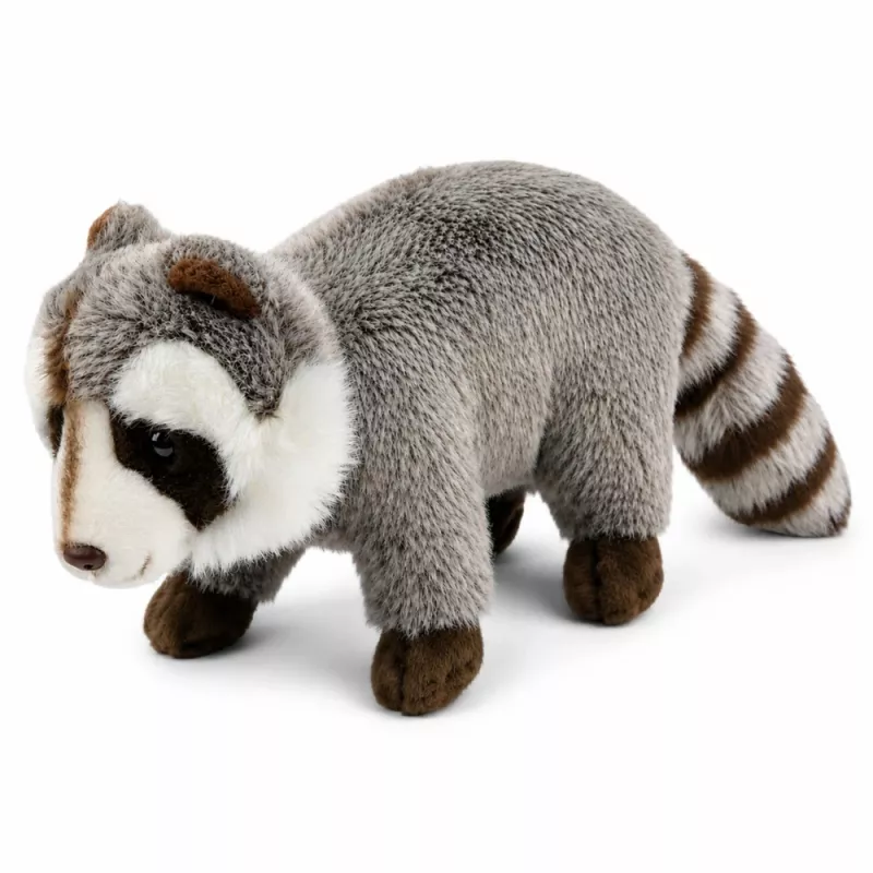 LEAN TOYS Pluszowy Szop Mascot – Realistyczny Mięciutki Przytulanka, Szary 45 cm