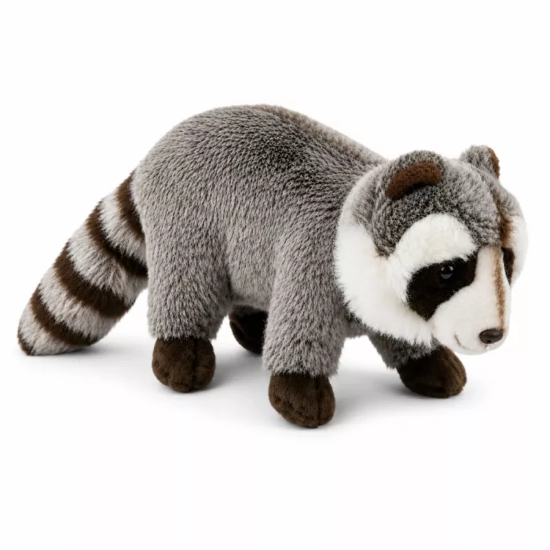 LEAN TOYS Pluszowy Szop Mascot – Realistyczny Mięciutki Przytulanka, Szary 45 cm