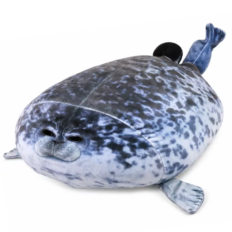 LEAN TOYS Pluszowa Foka Maskotka Przytulanka Naturalny Kolor Szary 38 cm