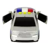 LEAN TOYS Police Car 1:14 Friction Drive Sounds Light Silver