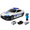LEAN TOYS Policyjny garaż z przechowywaniem 2w1 Policjant Małe samochody Dźwięk Światło