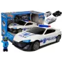 LEAN TOYS Policyjny garaż z przechowywaniem 2w1 Policjant Małe samochody Dźwięk Światło