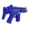 LEAN TOYS Zestaw policyjny z pistoletem i odznaką, granatowy, efekty dźwiękowe i świetlne, 37 cm